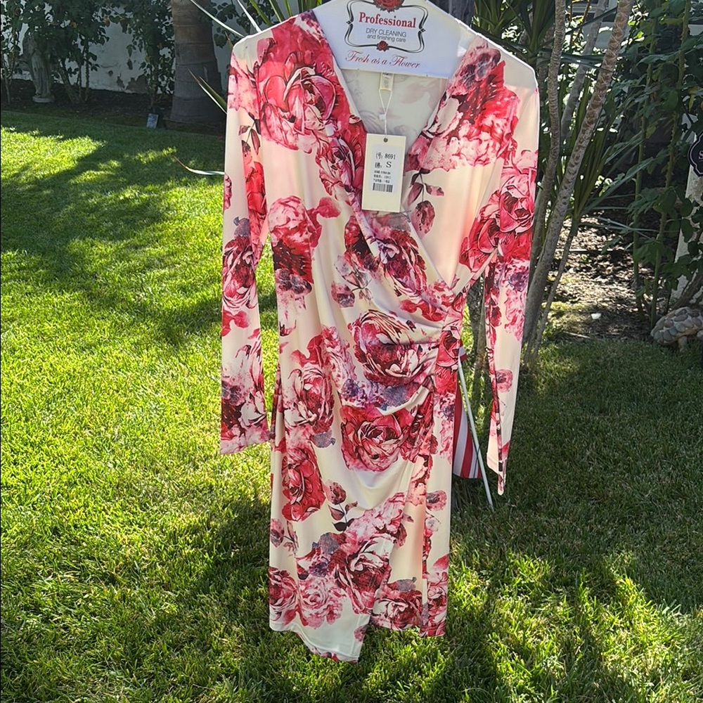 Brand new with tags - Floral Pink and White Women's Dress